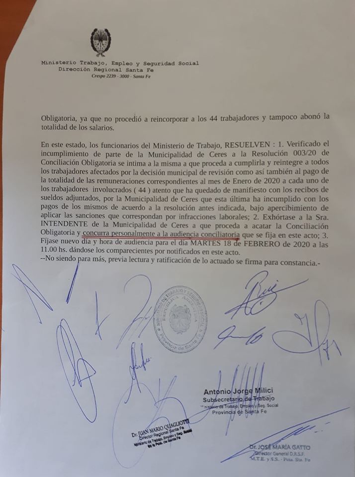 En este momento estás viendo Antonio Ruiz: «El ministerio no quiere más mandaderos en la conciliación, quiere que asista la Intendente»