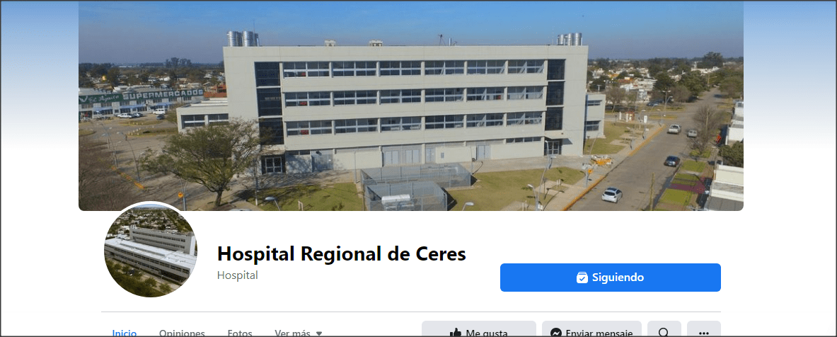 En este momento estás viendo Los nuevos directivos del Hospital Ceres, construyeron un nuevo sitio oficial en Facebook