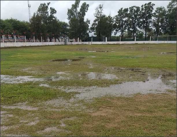 Cancha de Unión de Bandera el dia domingo. En esta cancha debian presentarse el local recibiendo a CACU por la primera fecha. 