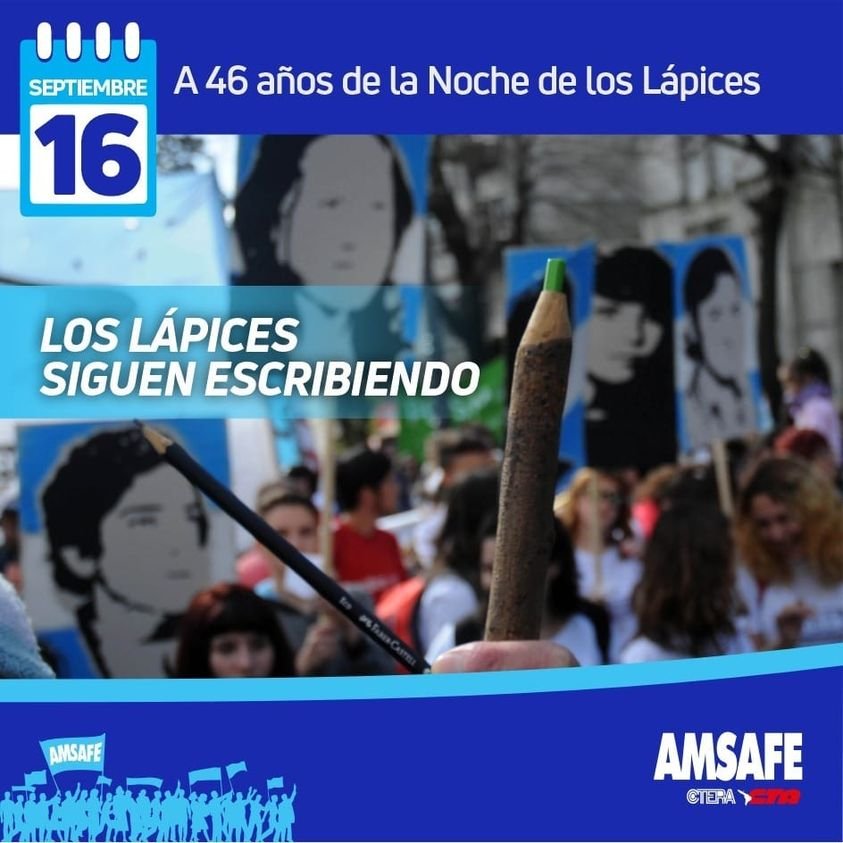 En este momento estás viendo 16 de septiembre: Los lápices siguen escribiendo