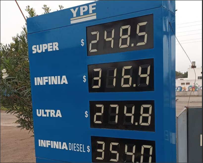 En este momento estás viendo Se incrementó otro 4% el precio de las naftas en Ceres y la Infinia cuesta $ 316.40 el litro
