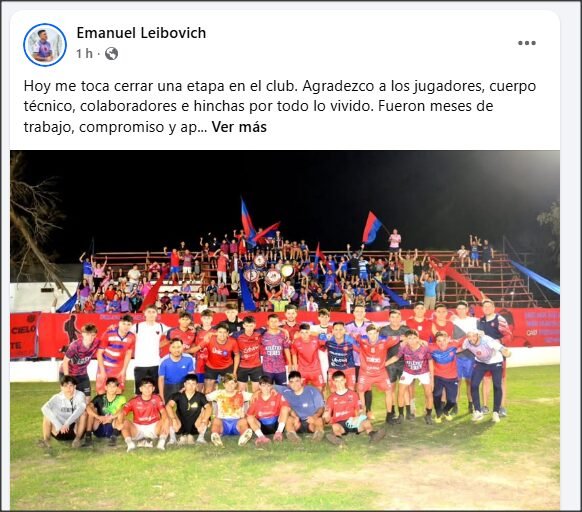 En este momento estás viendo Emanuel Leibovich y Lucas Barale se despidieron como entrenadores de CACU