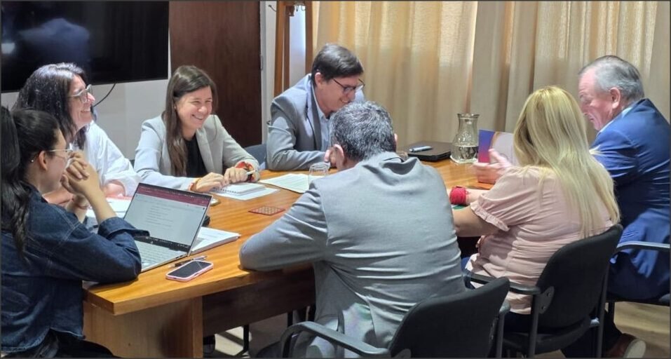 En este momento estás viendo Michlig y González y Dupouy mantuvieron una fructífera reunión de trabajo con el ministro de Educación José Goity