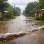 Se llovió todo: En Ceres cayeron 130 mm pero en otros lugares se superaron los 200 mm lluvias calle inundada