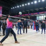 Pullaro inauguró en Rosario el Estadio Multipropósito Invencible, una de las obras centrales de los Juegos Suramericanos PULLARO ROSARIO VOLEY