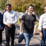 Pullaro recorrió junto a Llaryora, Valdés y Torres instalaciones deportivas y el predio del Fan Fest en Rosario gobernadores