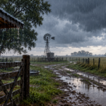 Semana de octubre con leve ascenso de temperaturas, y el retorno de las lluvias Lluvia sobre el campo y el molino