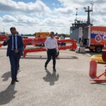 Pullaro presentó 90 bombas que compró Provincia para reforzar la respuesta ante posibles contingencias hídricas por El Niño pullaro bombas